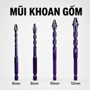 Mũi Khoan Gốm Đầu Nhọn Mẫu Mới Cao Cấp – Mũi Khoan Gạch Men, Gốm Sứ, Đá DA01539