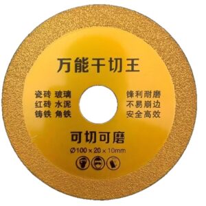 Đĩa Cắt Mài Kim Cương Đa Năng Cắt Khô 100mm – Đĩa Cắt Gạch, Kính, Bê Tông, Gạch Đỏ, Gang, Thép Góc, Cắt Và Mài Đa Năng