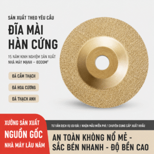 Đĩa mài bát kim cương hàn đồng – Đĩa mài cắt đá, marble, granite, gạch men 100mm DA01560