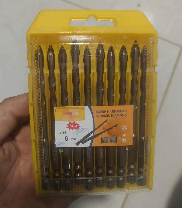 Mũi Khoan Gạch Men Đa Năng 4 Lưỡi Hợp Kim Chữ U – Khoan Gạch, Đá, Bê Tông, Kim Loại, Gỗ – Mũi Khoan Khô Cao Cấp X66-DA01499 - Ảnh 7