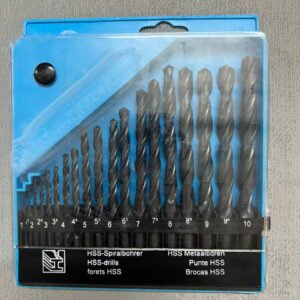 Bộ mũi khoan xoắn HSS đen 25 mũi (1–10 mm)